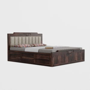 Woodtrend wooden Queen size bed with storage