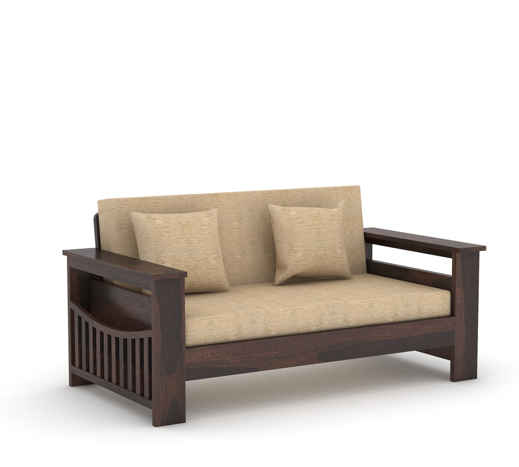Woodtrend Sofa Set 2 Seater with walnut Finish Living Room