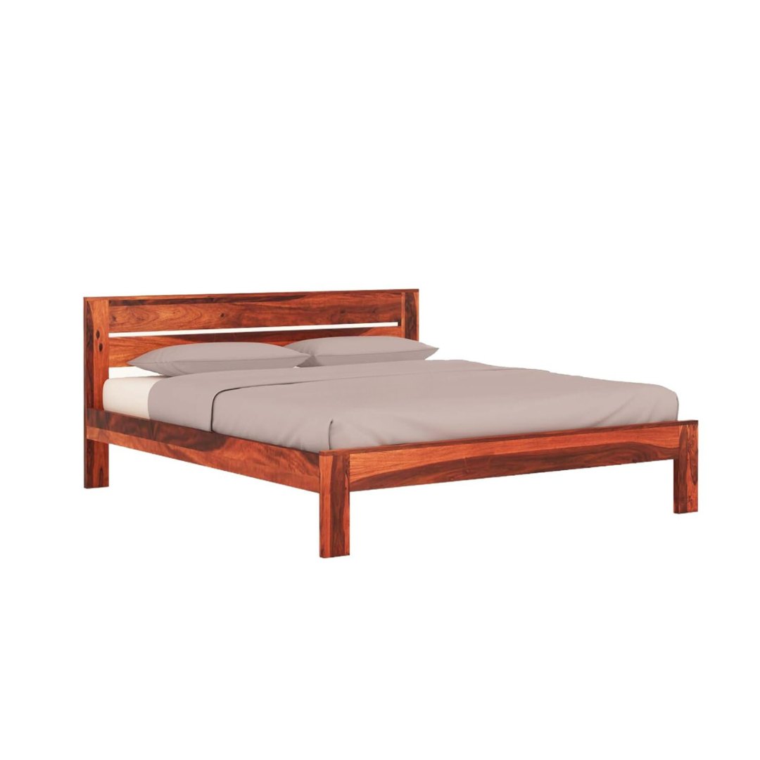 Woodtrend Sheesham Wood King Size Bed Without Storage