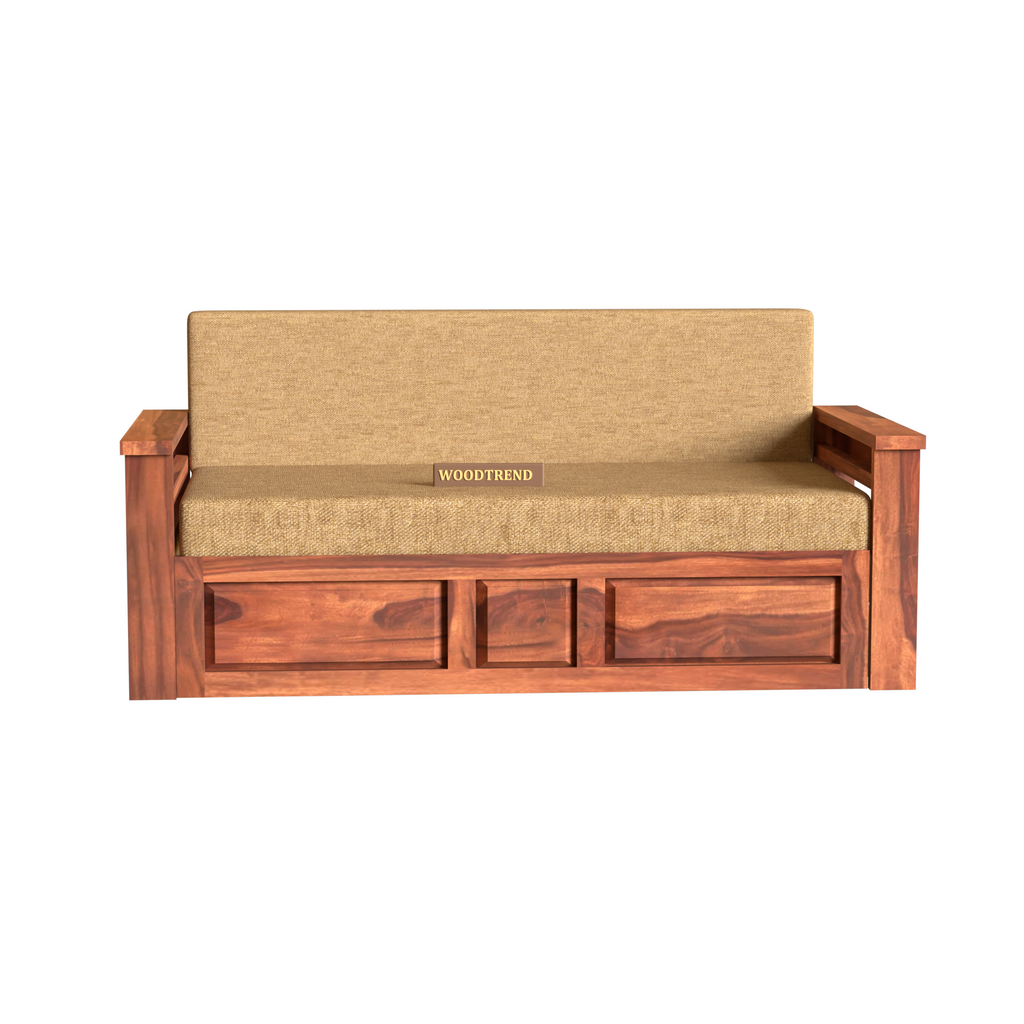 Woodtrend Solid Sheesham Wood 3 Seater Sofa Cum Bed new design