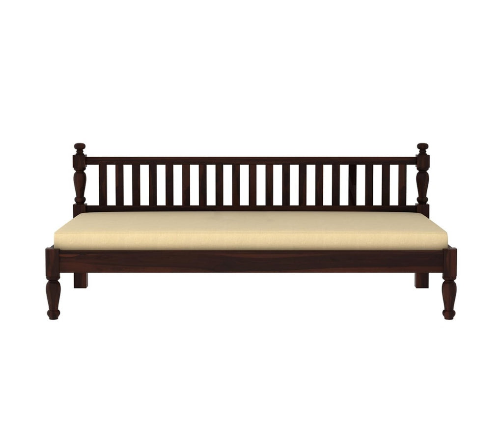 Wooden Couch Diwan Sofa Settee for Living Room and Office | Three 3-Person Sofa | Art Deco, Sheesham Wood | (Natural Teak Finish)