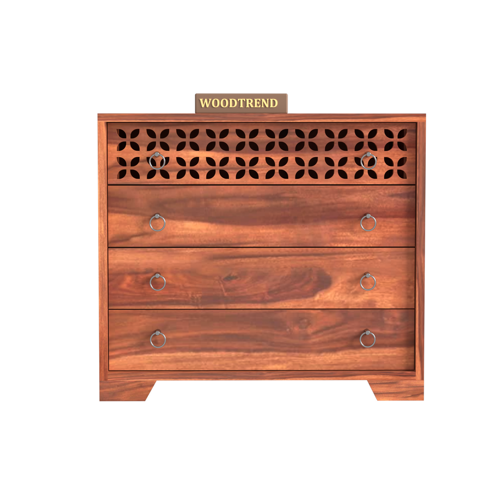Woodtrend 4 Drawer Dresser Chest Honey Finish