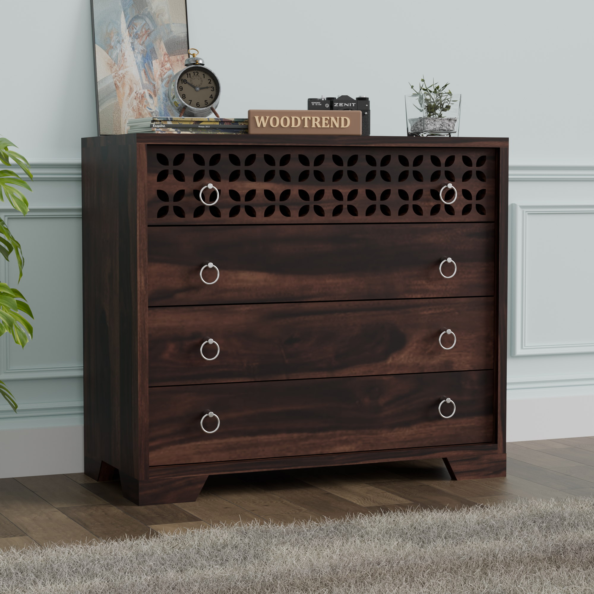 WOODTREND Solid Sheesham Storage Drawers