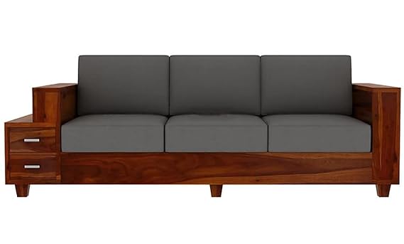 WOODTREND 3 Seater Sofa with 2 Shelf Drawers
