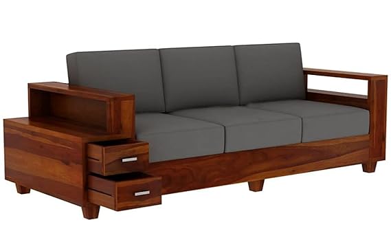 WOODTREND 3 Seater Sofa with 2 Shelf Drawers