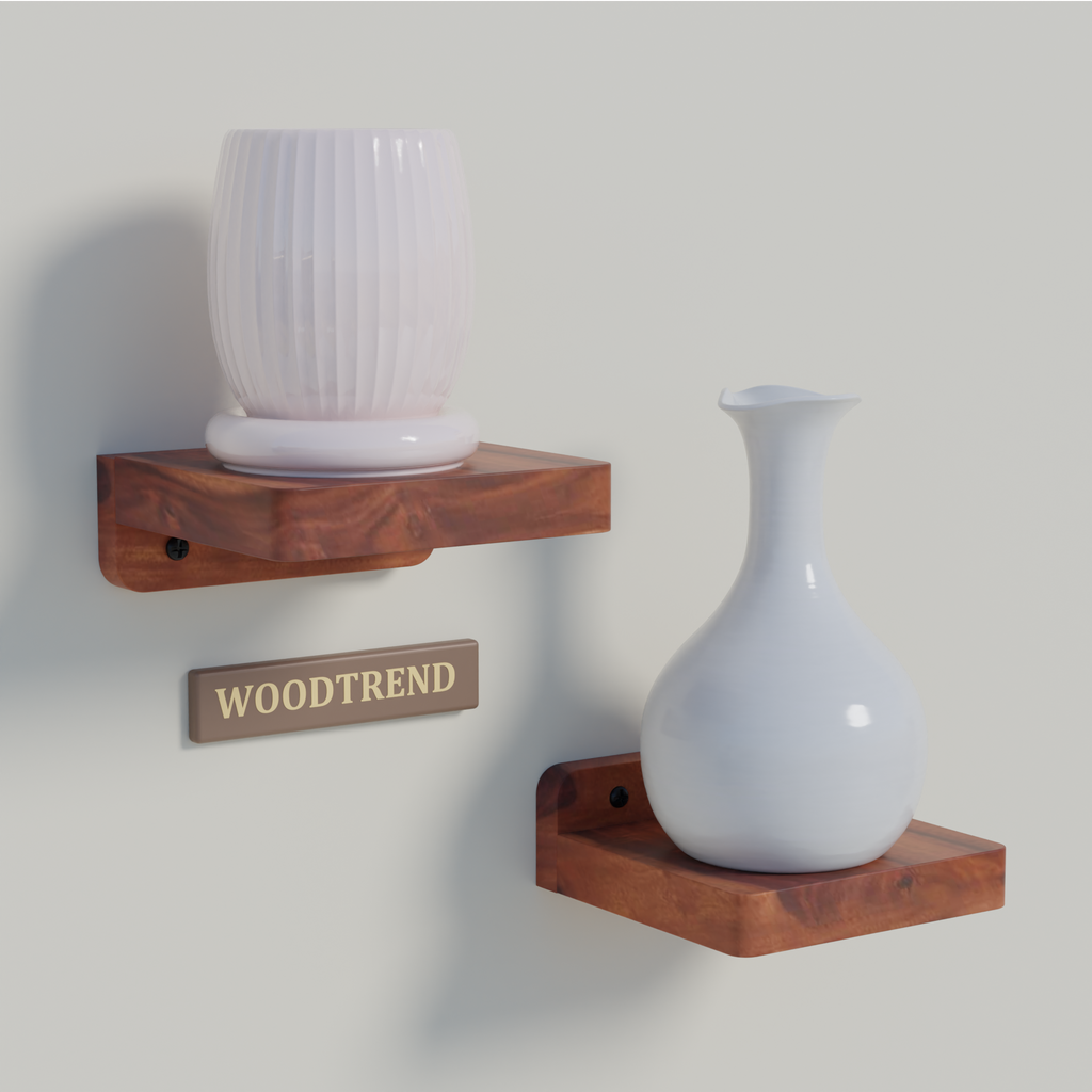 WOODTREND Small Floating Shelves, Set of 2 pcs
