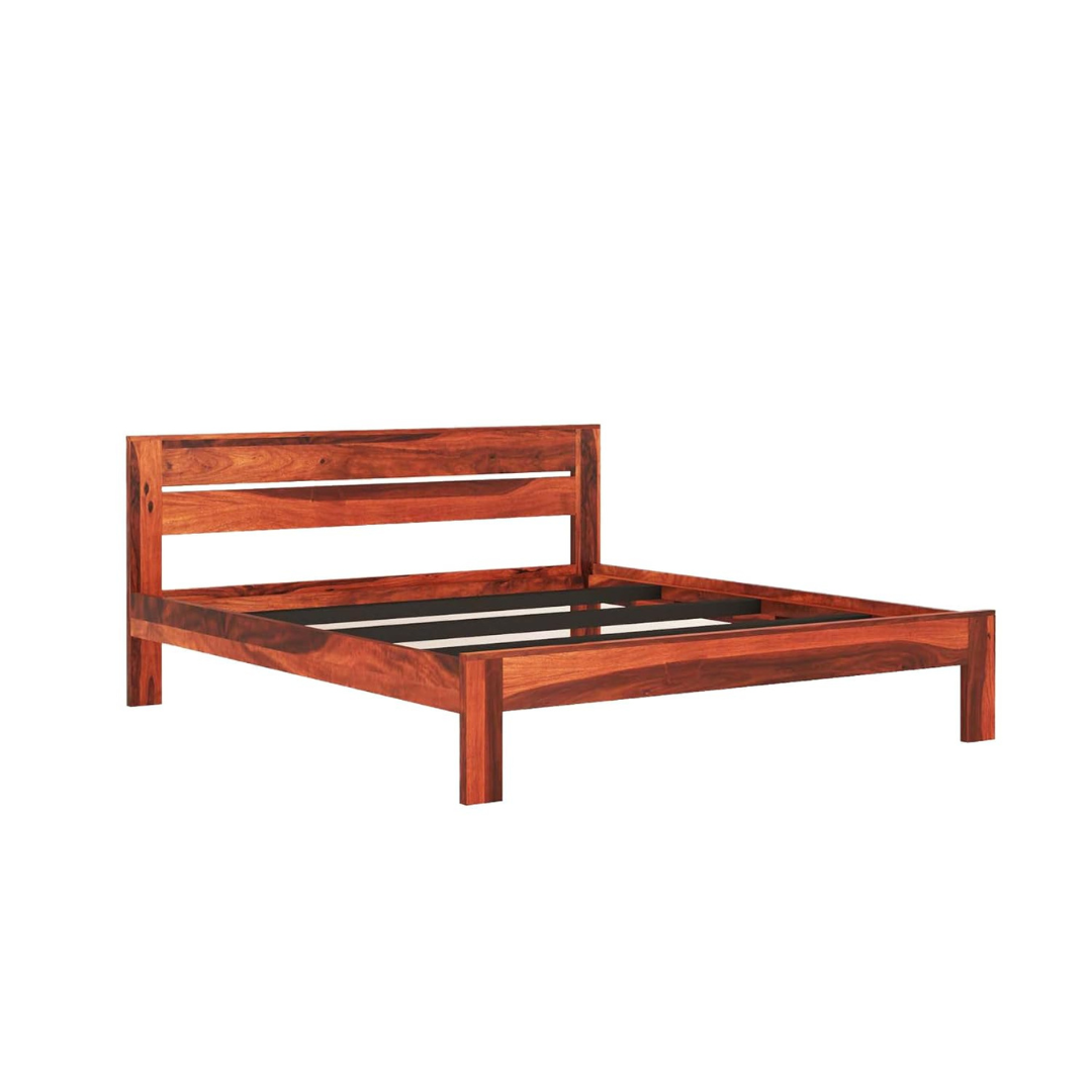 Woodtrend Sheesham Wood King Size Bed Without Storage