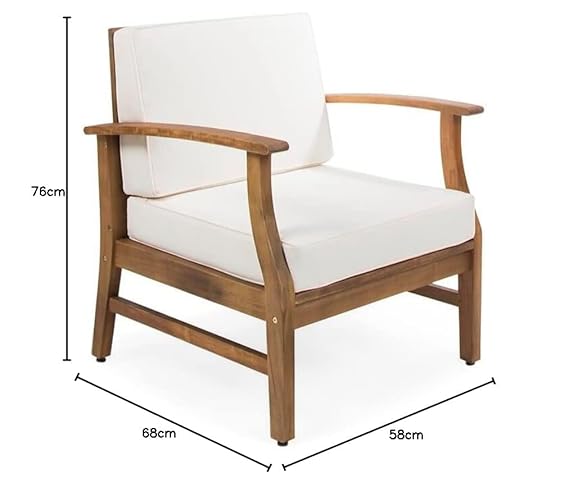 WOODTRAND Wooden Single Seater Sofa | Pack of 2