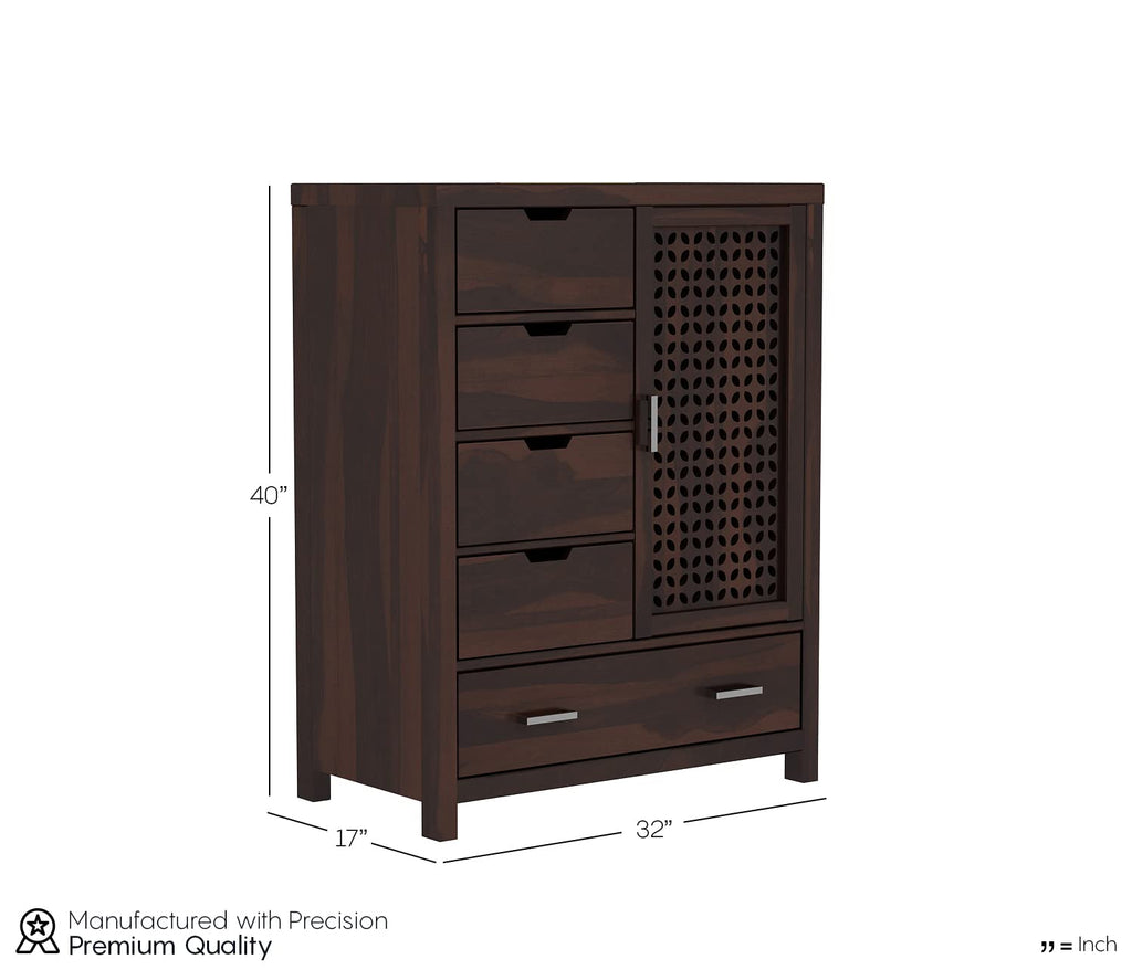 Woodtrend 5 Drawer Chest Honey Finish