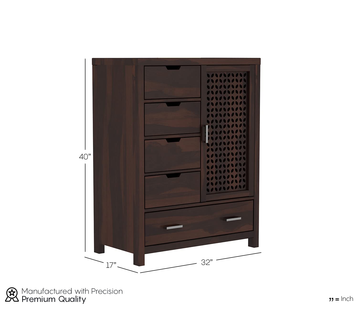 Woodtrend 5 Drawer Chest Honey Finish