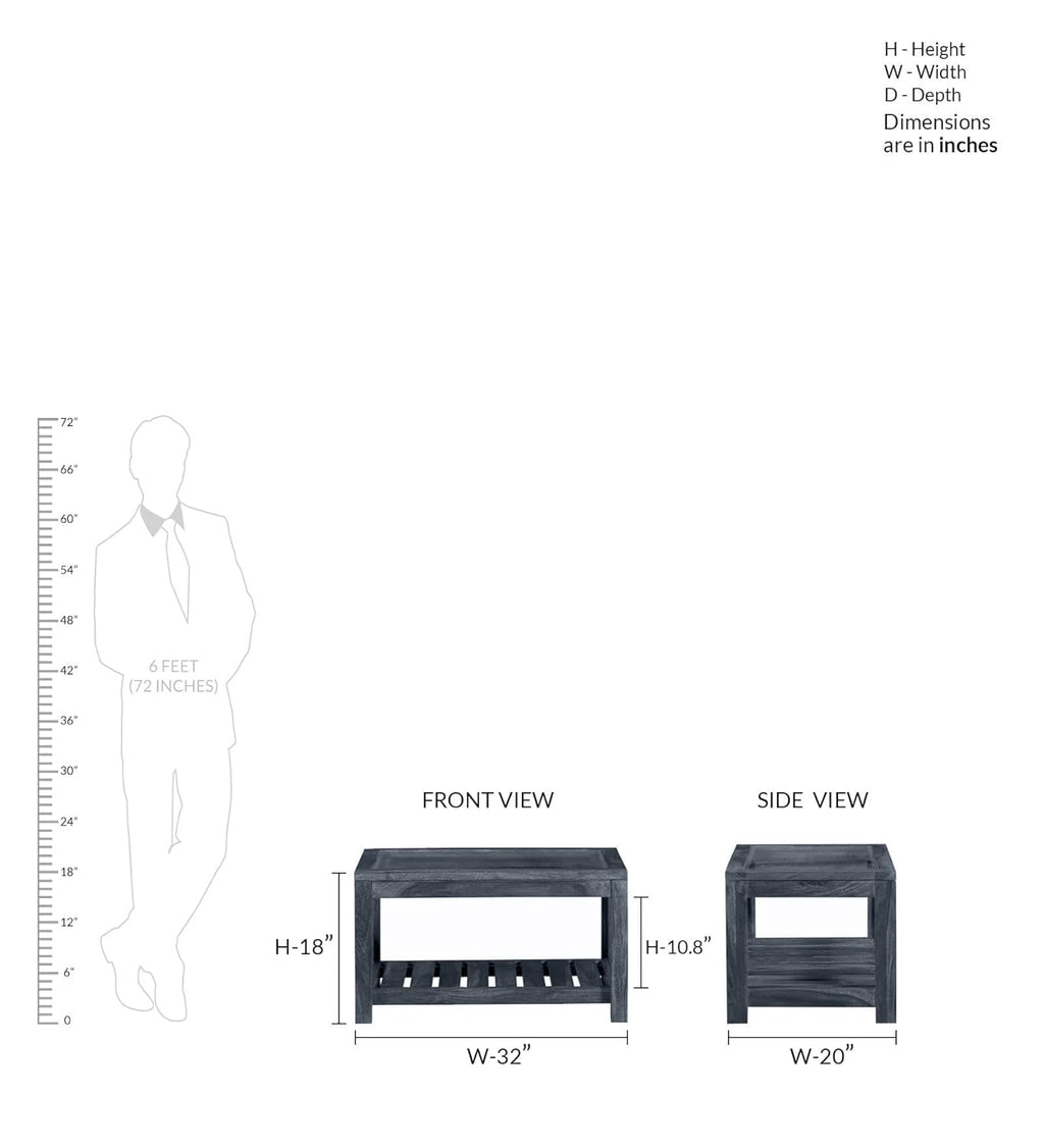 Woodtrend Sheesham Wooden Coffee Table For Living Room