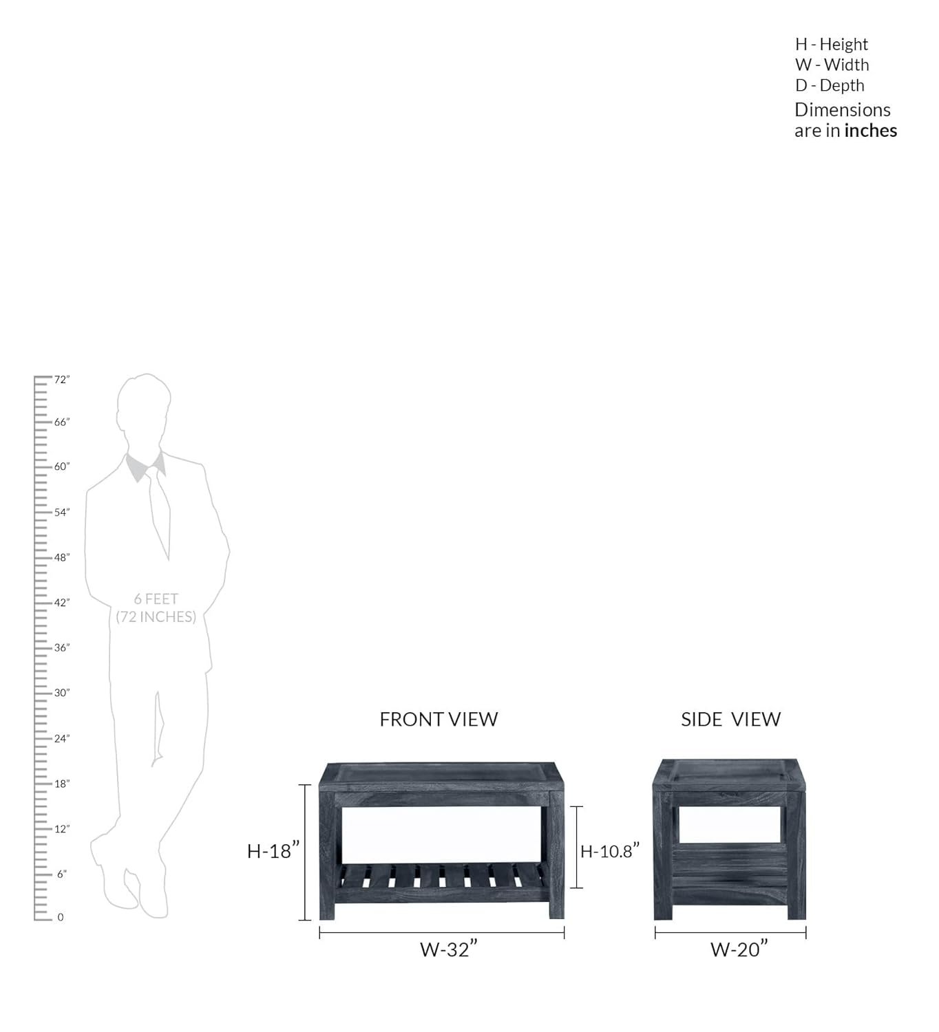 Woodtrend Sheesham Wooden Coffee Table For Living Room