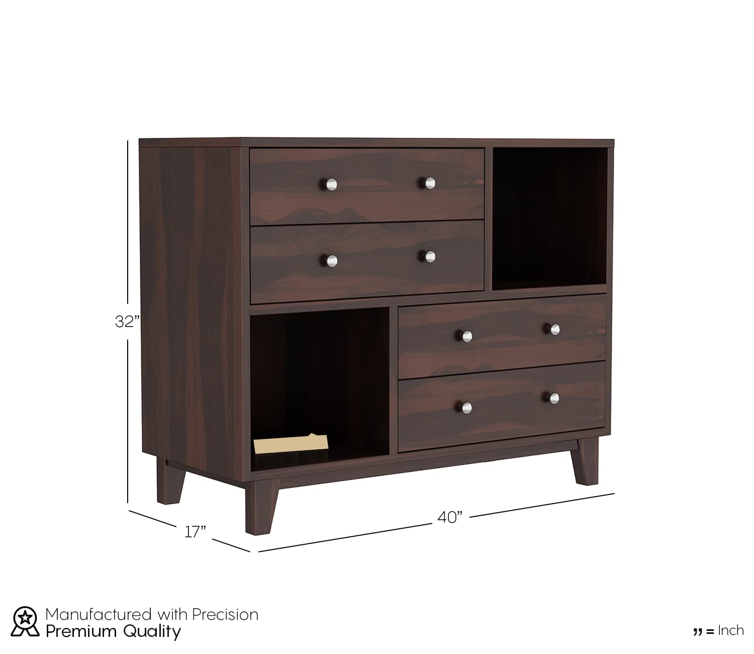 Woodtrend Chest of Drawers with 4 Drawer and Shelves