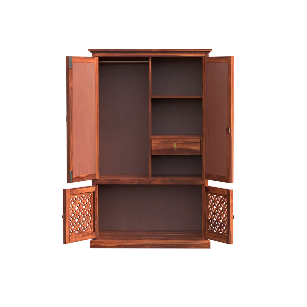 Woodtrend Solid Wood 4 Door Wardrobe