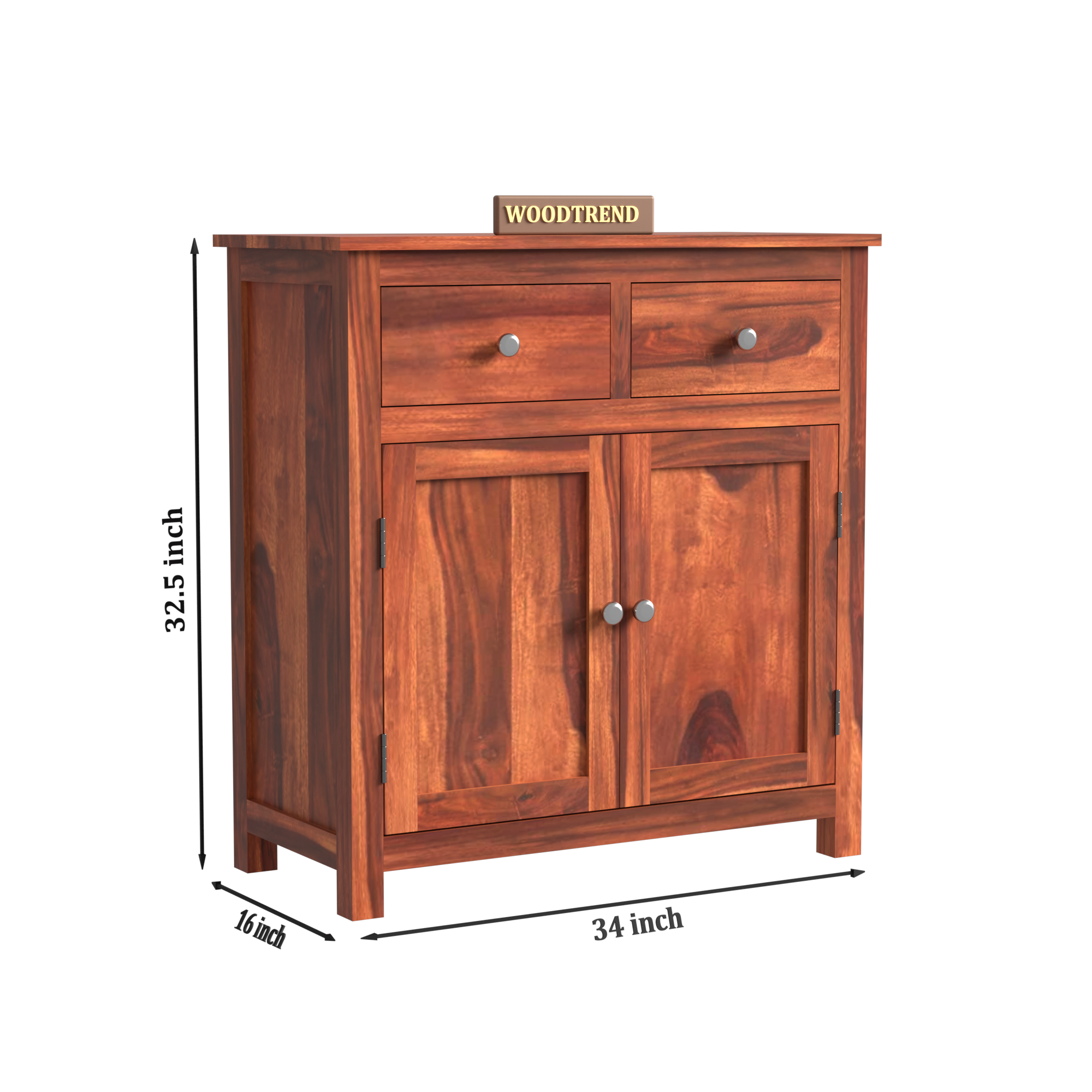 Woodtrend Chests of Drawers with Natural and Walnut Finish