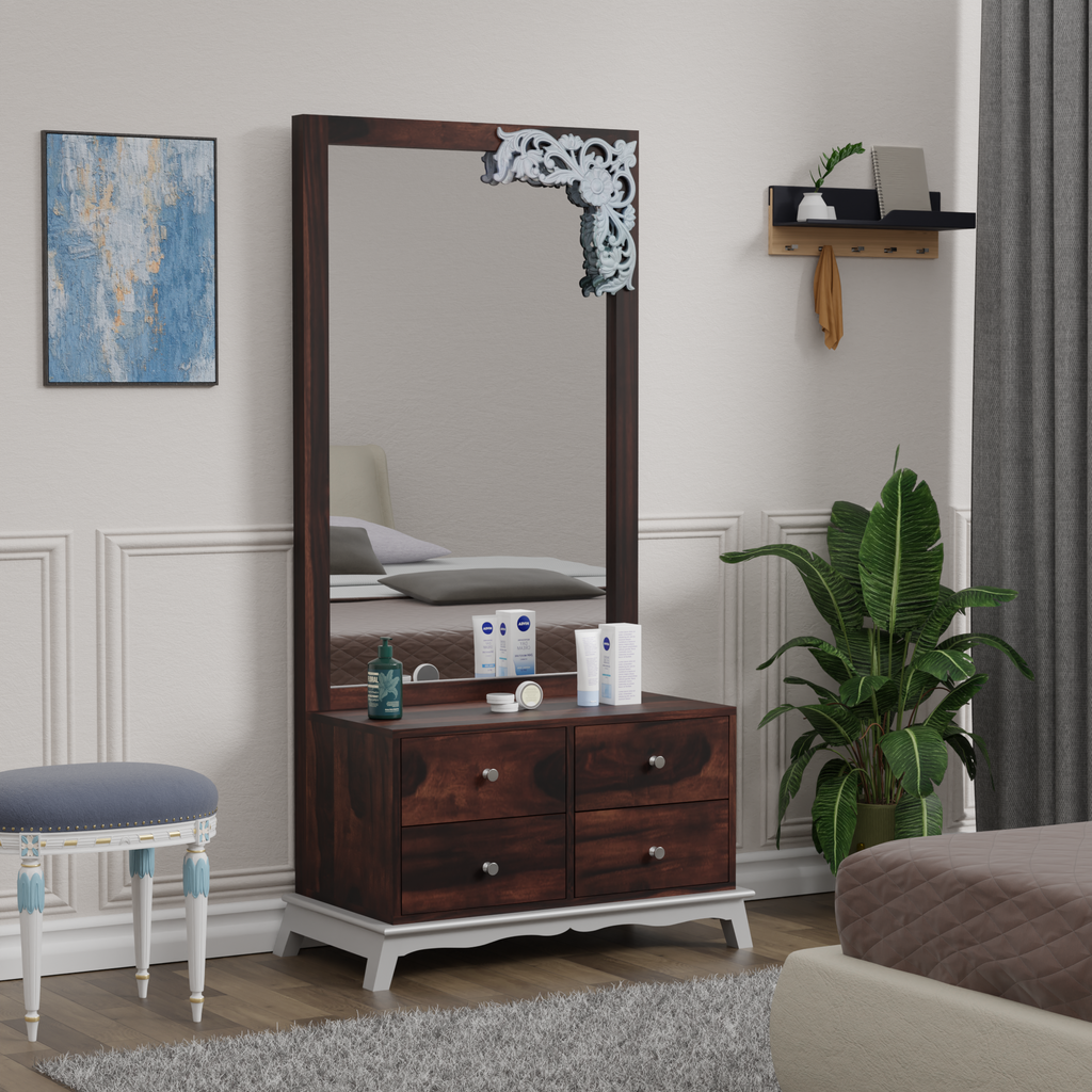 Woodtrend Sheesham Wood Dressing Table with four drawers