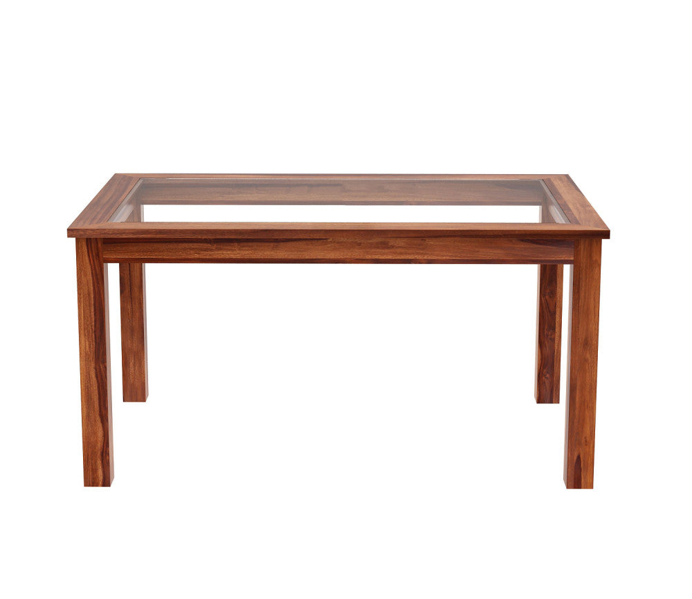 Woodtrend 6 Seater Dining Table with Glass Top Without Glass