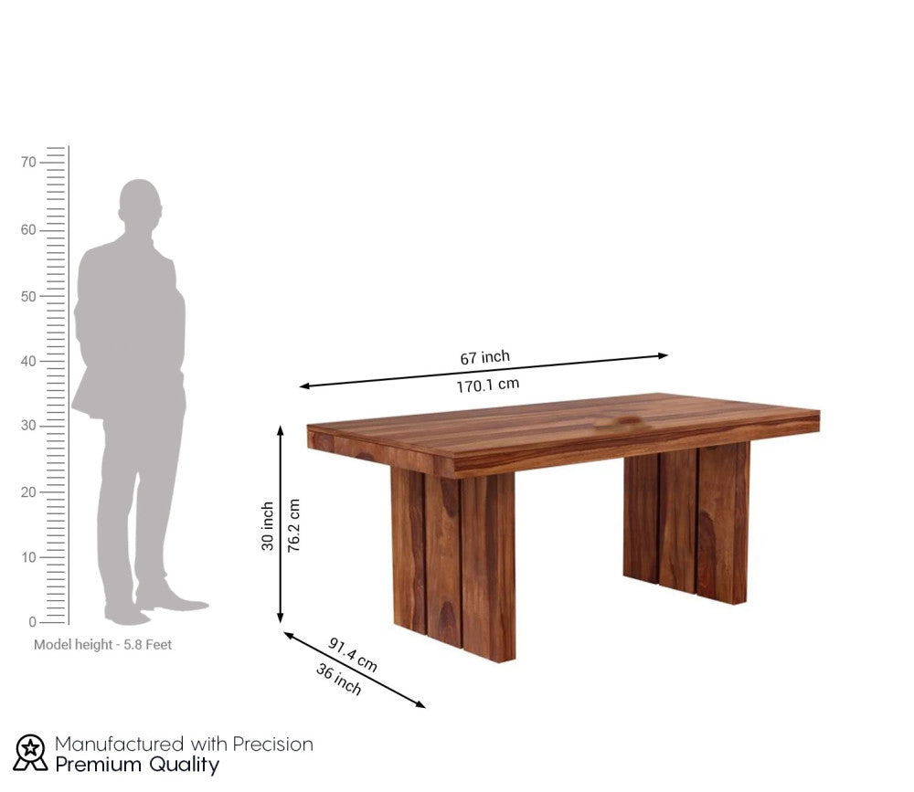 Woodtrend Sheesham Wood 6 Seater Dining Table