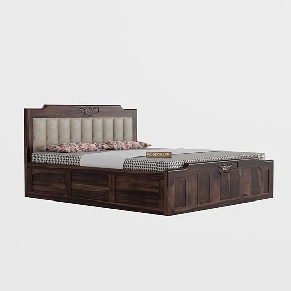 Wooden Queen size Bed with Storage for Bedroom | 3 Years Warranty