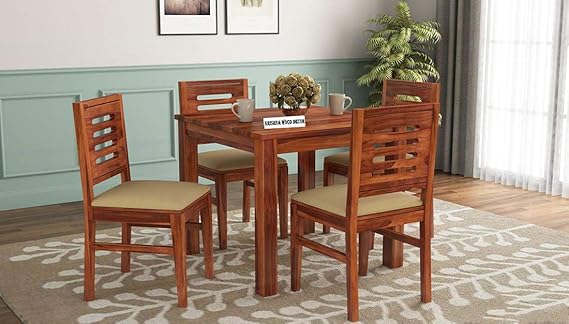 Woodtrend Solid Wooden Dining Table 4 Seater