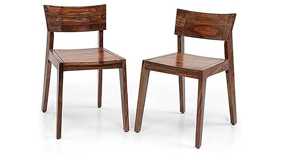 Woodtrend Solid Sheesham Wood Dining Chairs (Set of 2)