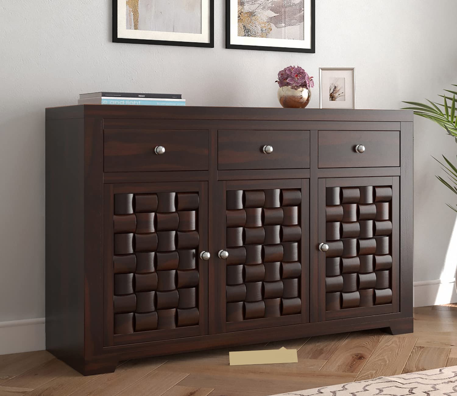 Sideboard Cabinet 3 Drawers for Home Living Room