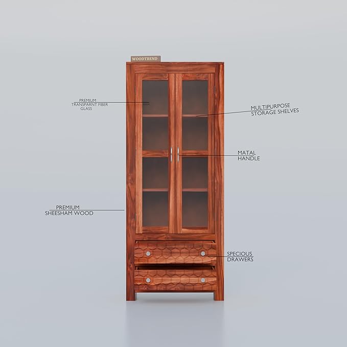 Woodtrend Kitchen Crockery Cabinet - 3 Years Warranty