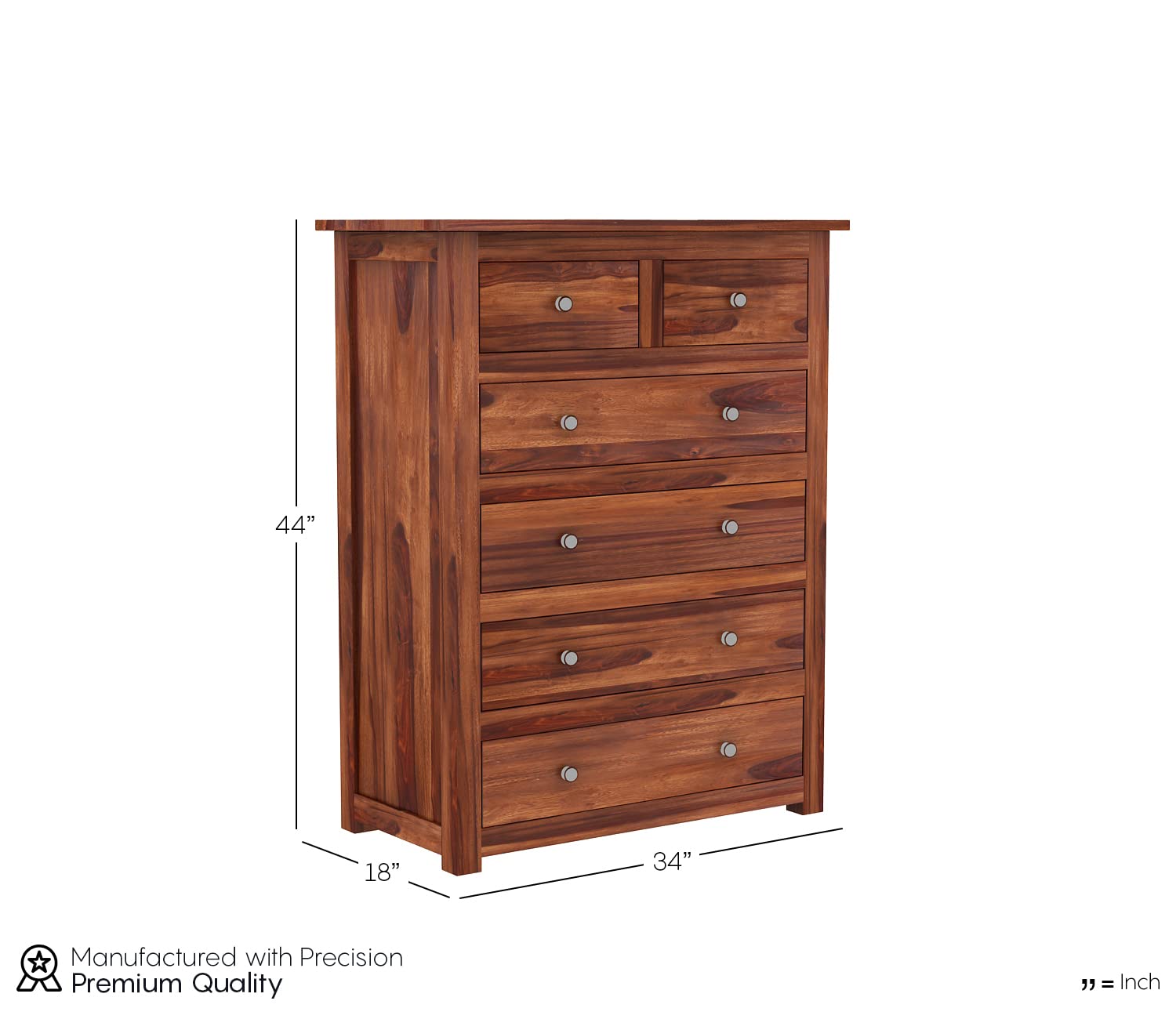 Woodtrend 6 Drawer Chest of Drawers for Home Furniture