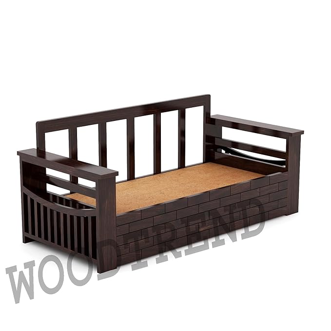 WOODTREND Solid Sheesham 3 Seater Sofa Cum Bed