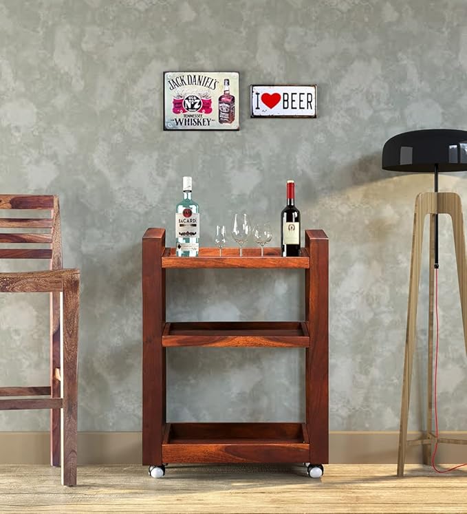 Woodtrend Bar Serving Service Trolley