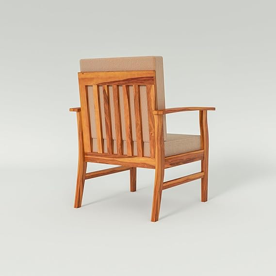 WOODTRAND Wooden Single Seater Sofa | Pack of 2