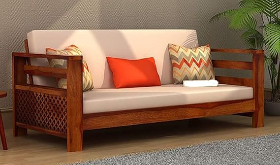 Woodtrend 5 Seater Sofa Set | Honey Finish