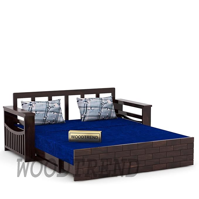 WOODTREND Solid Sheesham 3 Seater Sofa Cum Bed