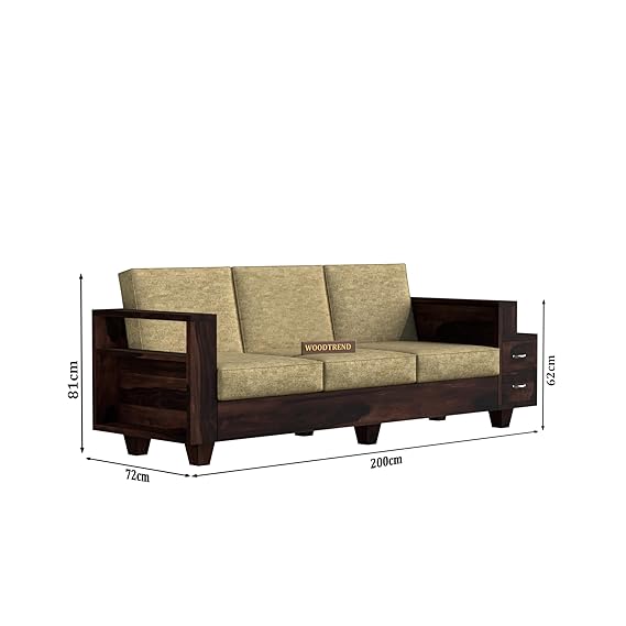 WOODTREND 3 Seater Sofas Set with 2 Drawer Storage