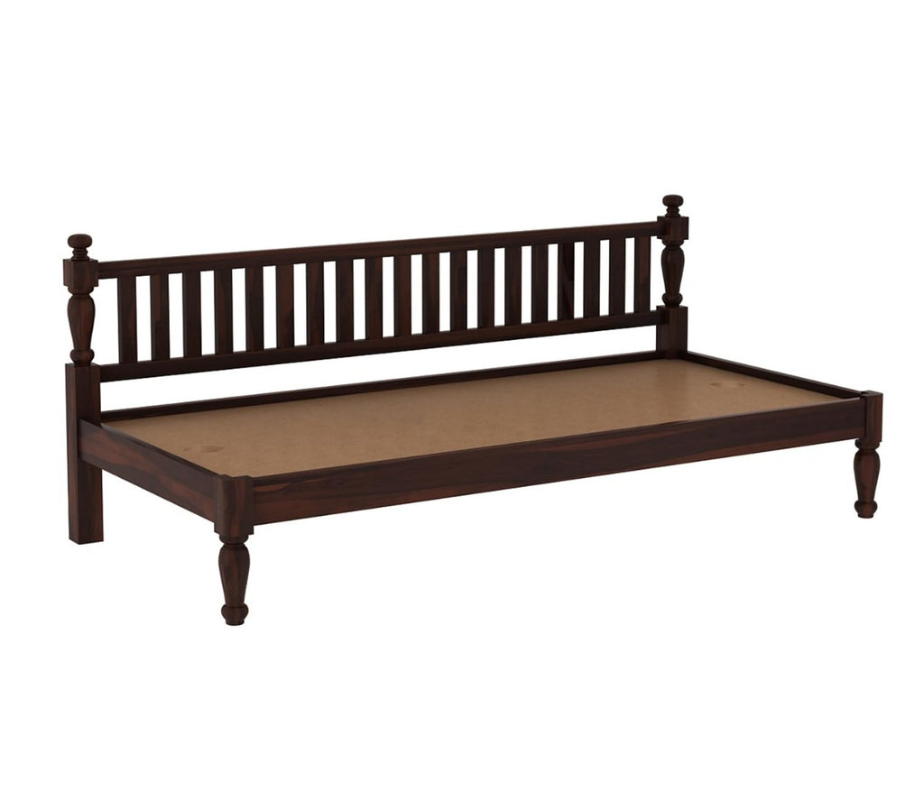 Wooden Couch Diwan Sofa Settee for Living Room and Office | Three 3-Person Sofa | Art Deco, Sheesham Wood | (Natural Teak Finish)