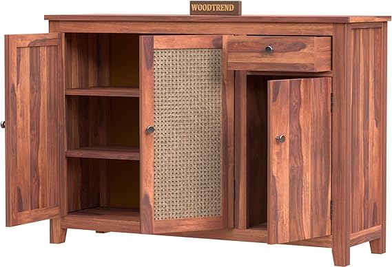 WOODTREND Solid Sheesham Wood Kitchen Cabinet