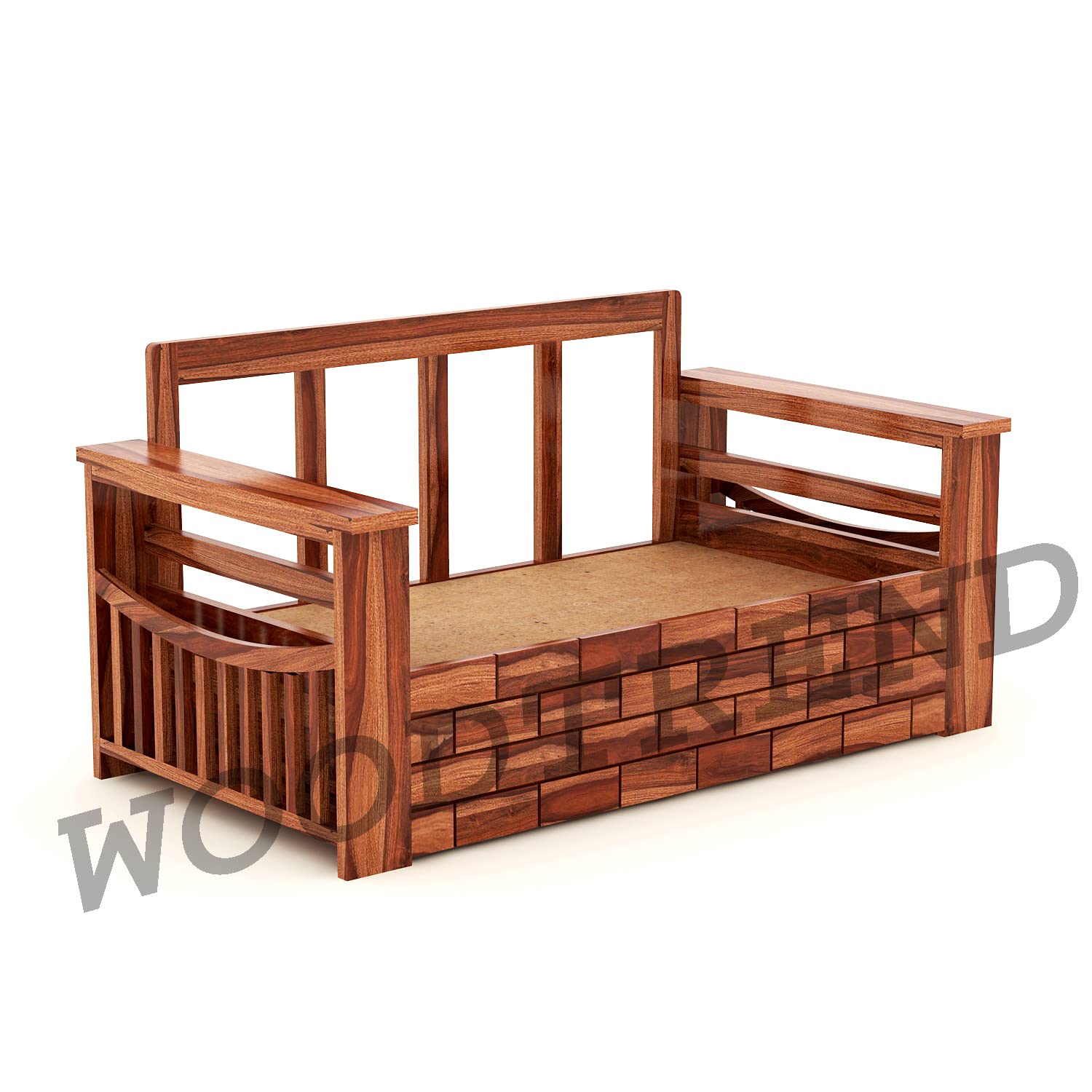 Solid Wooden 2 seater sofa Cums Bed