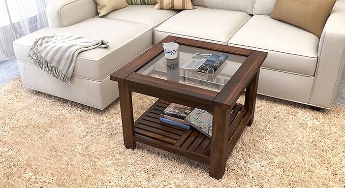 Woodtrend Sofa Set Center Table Glass Top