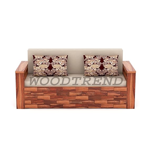 Sheesham Wood 3 Seater Sofa Cum Bed with Mattress-3 Years Warranty