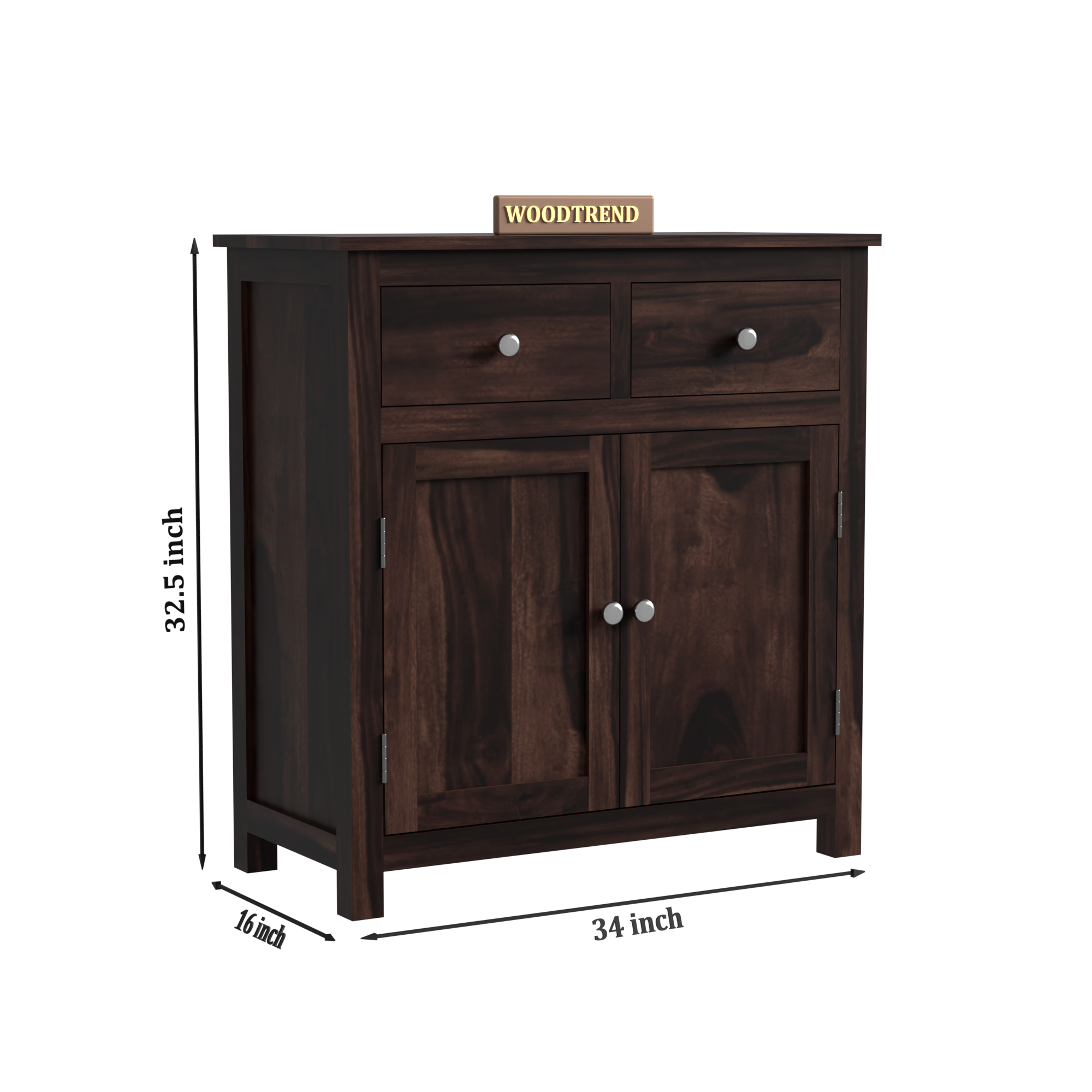 Woodtrend Chests of Drawers with Natural and Walnut Finish