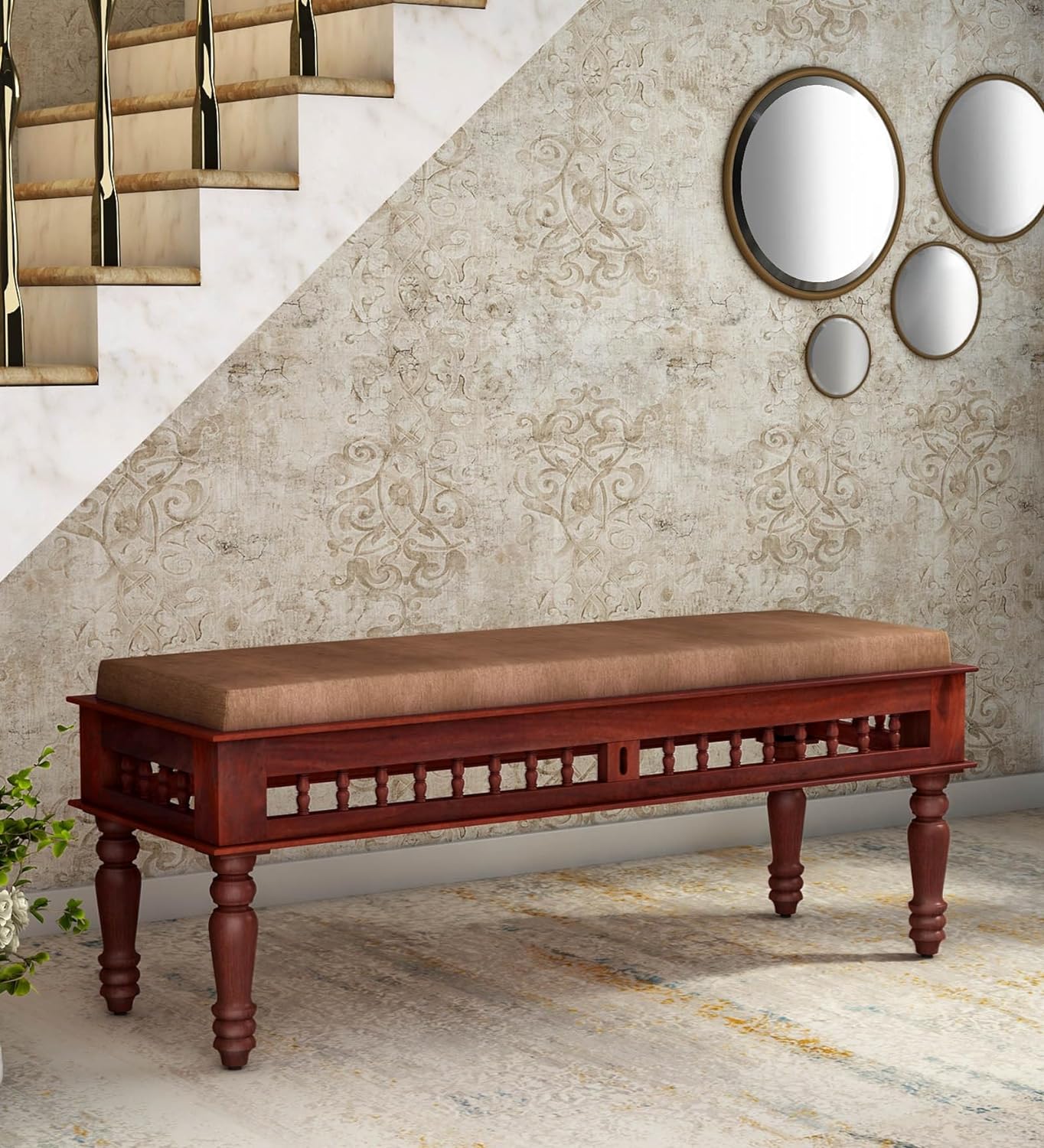 Woodtrend Furniture Bench for Sitting with Honey Finish