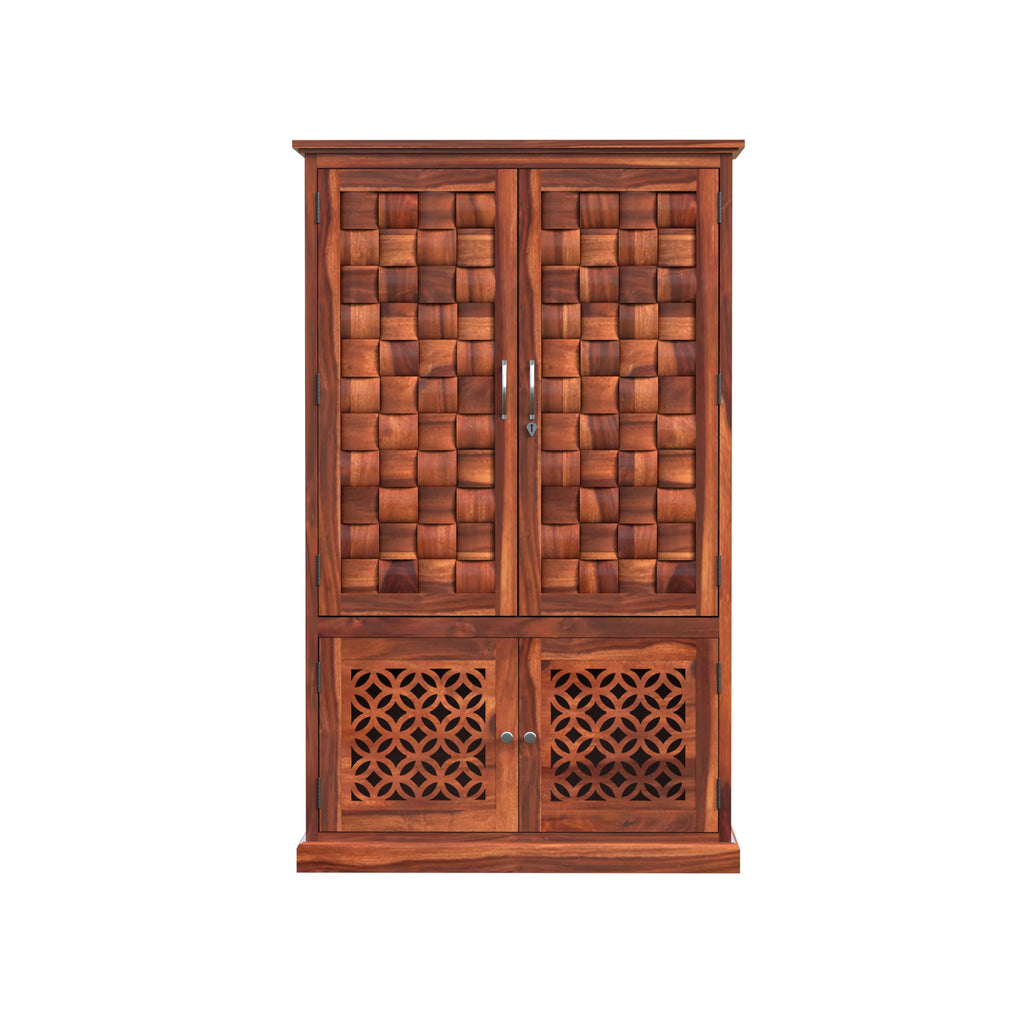 Woodtrend Solid Wood 4 Door Wardrobe