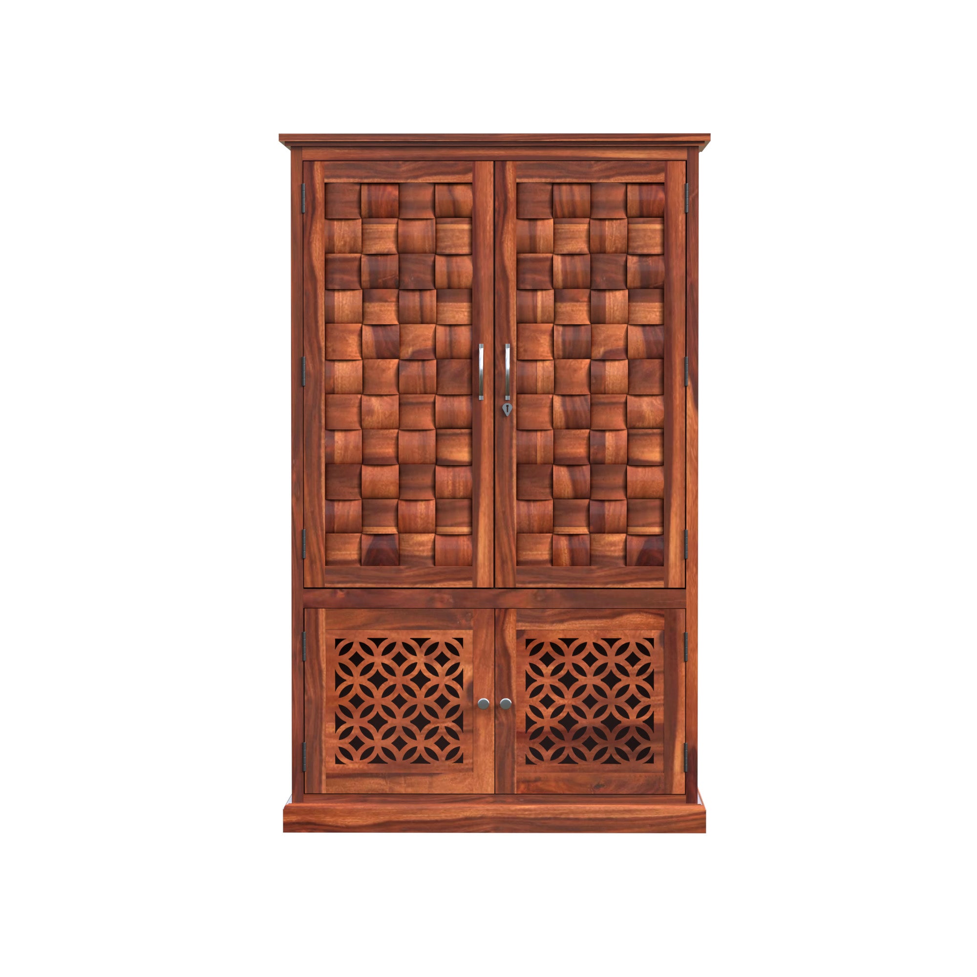 Woodtrend Solid Wood 4 Door Wardrobe