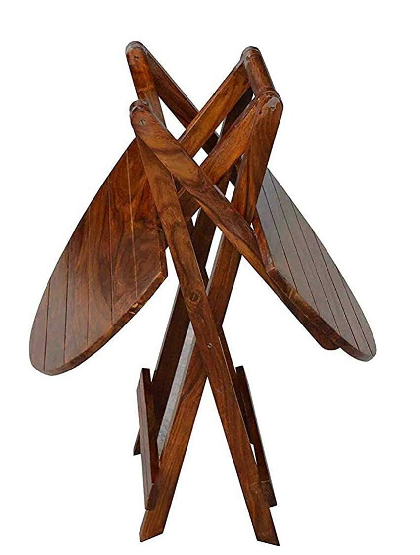 Woodtrend Dining Set Foldable 4 Chair and Round Table