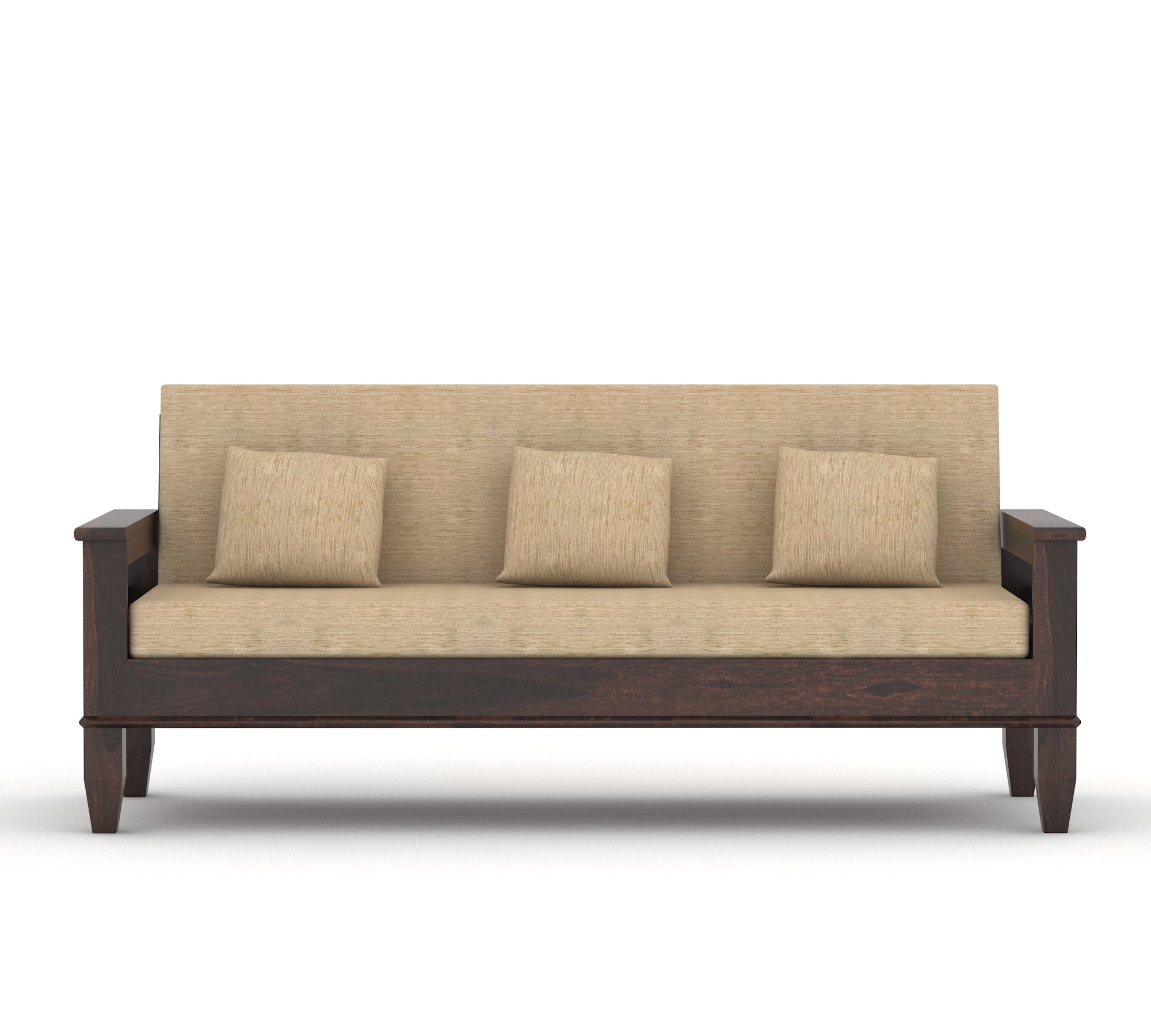 Woodtrend 3 Seater Sofa Set Walnut Finish