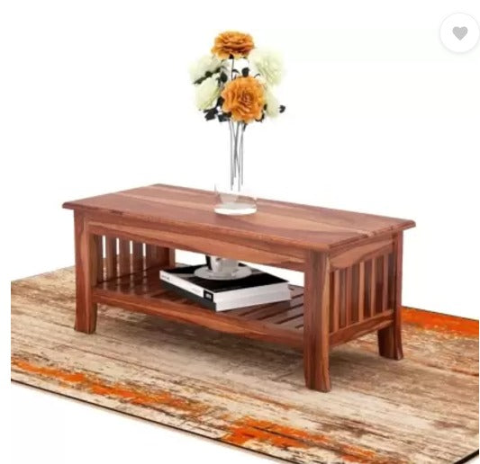 WOODTREND Sheesham Solid Wood Center Coffee Table for Living Room