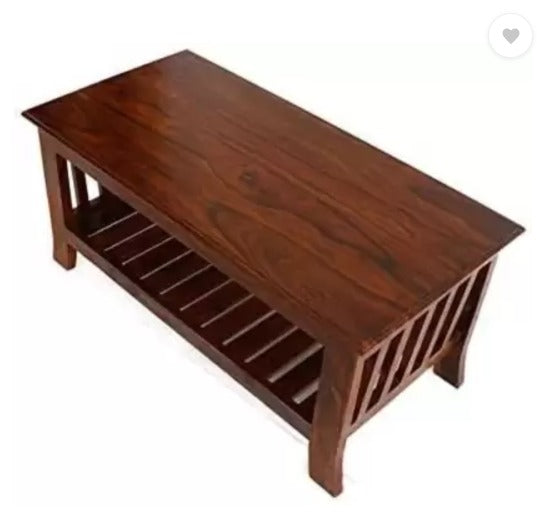 WOODTREND Sheesham Solid Wood Center Coffee Table for Living Room