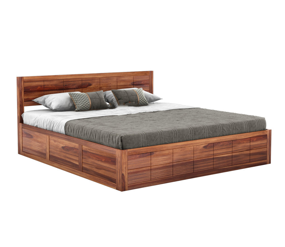 Woodtrend Sheesham Wood double bed with box storage