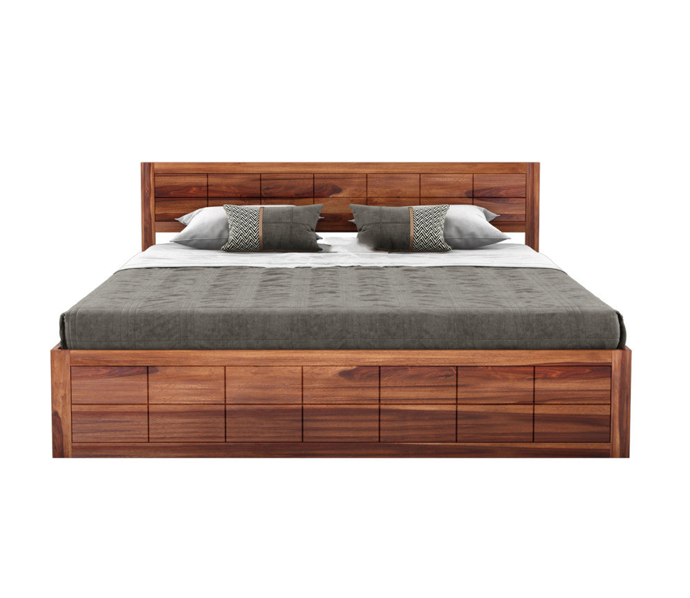 Woodtrend Sheesham Wood double bed with box storage