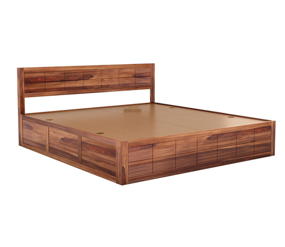 Woodtrend Sheesham Wood double bed with box storage